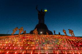 1,000 Candles On The 1,000th Day Of The Full-scale Invasion Russia To Ukraine