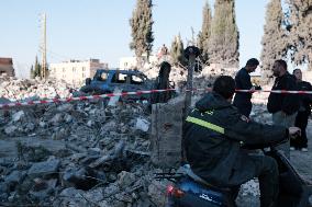 Israeli Airstrike Targets Civil Defense Center In  Baalbek District - Beirut