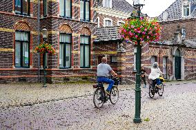 Cycling Paradise Holland, Daily Life In The Netherlands: Bicycling In The Dutch City Of Venlo