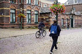 Cycling Paradise Holland, Daily Life In The Netherlands: Bicycling In The Dutch City Of Venlo