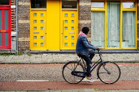 Cycling Paradise Holland, Daily Life In The Netherlands: Bicycling In The Dutch City Of Venlo