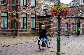 Cycling Paradise Holland, Daily Life In The Netherlands: Bicycling In The Dutch City Of Venlo