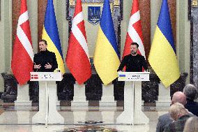 News conference of Ukrainian President and Danish PM in Kyiv