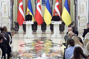 News conference of Ukrainian President and Danish PM in Kyiv