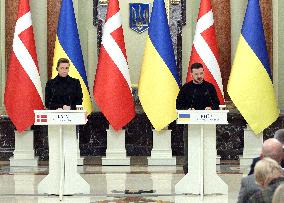 News conference of Ukrainian President and Danish PM in Kyiv