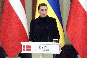 News conference of Ukrainian President and Danish PM in Kyiv