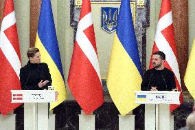 News conference of Ukrainian President and Danish PM in Kyiv