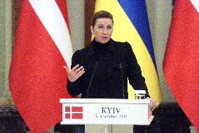 News conference of Ukrainian President and Danish PM in Kyiv