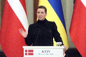 News conference of Ukrainian President and Danish PM in Kyiv