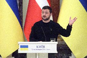 News conference of Ukrainian President and Danish PM in Kyiv