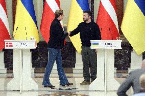 News conference of Ukrainian President and Danish PM in Kyiv