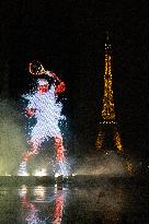 Rafael Nadal's Giant Projection In Paris