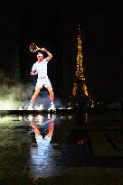 Rafael Nadal's Giant Projection In Paris