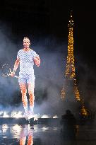 Rafael Nadal's Giant Projection In Paris