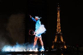 Rafael Nadal's Giant Projection In Paris