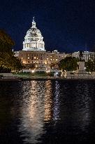 Night View Of The United States Capitol