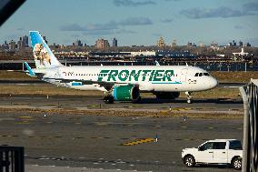 Frontier Airlines Airbus A320neo In LaGuardia Airport