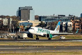 Frontier Airlines Airbus A320neo In LaGuardia Airport