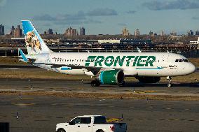 Frontier Airlines Airbus A320neo In LaGuardia Airport