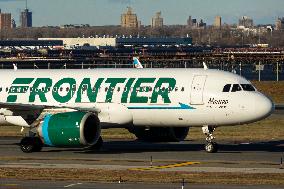 Frontier Airlines Airbus A320neo In LaGuardia Airport