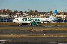 Frontier Airlines Airbus A320neo In LaGuardia Airport