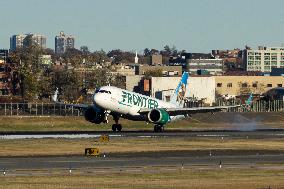 Frontier Airlines Airbus A320neo In LaGuardia Airport