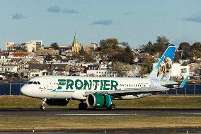 Frontier Airlines Airbus A320neo In LaGuardia Airport