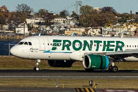 Frontier Airlines Airbus A320neo In LaGuardia Airport