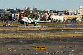 Frontier Airlines Airbus A320neo In LaGuardia Airport