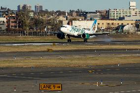 Frontier Airlines Airbus A320neo In LaGuardia Airport