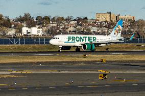 Frontier Airlines Airbus A320neo In LaGuardia Airport