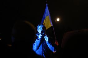 Protest On The 1000th Day Of The War In Ukraine In Warsaw