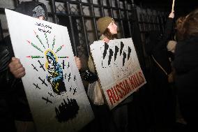 Protest On The 1000th Day Of The War In Ukraine In Warsaw