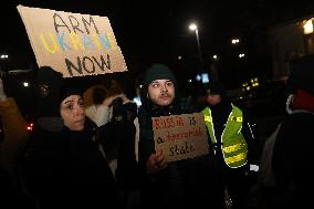 Protest On The 1000th Day Of The War In Ukraine In Warsaw