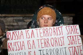 Protest On The 1000th Day Of The War In Ukraine In Warsaw