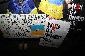 Protest On The 1000th Day Of The War In Ukraine In Warsaw