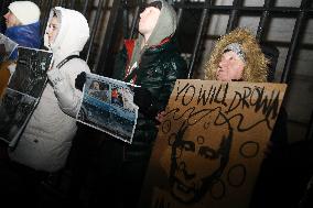 Protest On The 1000th Day Of The War In Ukraine In Warsaw