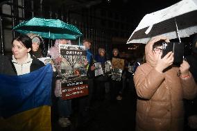 Protest On The 1000th Day Of The War In Ukraine In Warsaw