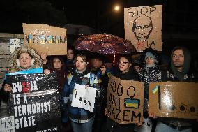 Protest On The 1000th Day Of The War In Ukraine In Warsaw