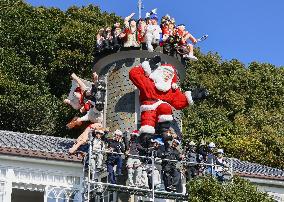 Ohtani-themed Santa Claus in Kobe