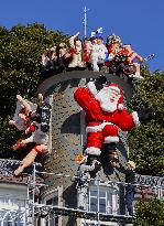 Ohtani-themed Santa Claus in Kobe