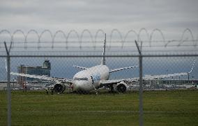 Cargo Plane Skids Off Tarmac - Vancouver