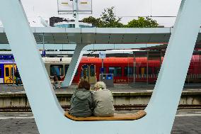 Daily Life On The Platforms At Arnhem Centraal Train Station