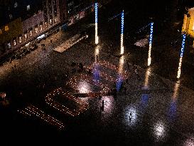 1000 candles lit in support of Ukraine