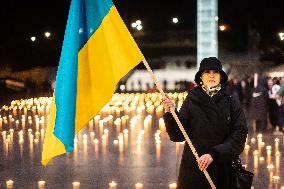 1000 candles lit in support of Ukraine