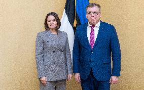 Leader of the Belarusian opposition Sviatlana Tsikhanouskaya in Estonia