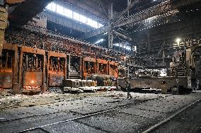 Open-hearth furnace shop at Zaporizhstal Steel Works