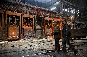 Open-hearth furnace shop at Zaporizhstal Steel Works