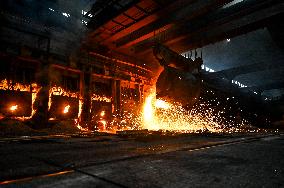 Open-hearth furnace shop at Zaporizhstal Steel Works