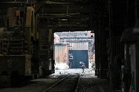 Open-hearth furnace shop at Zaporizhstal Steel Works